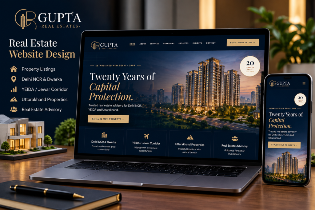 Gupta Real Estates Website Design